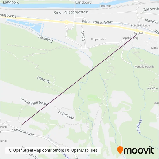 Raron-Eischoll coverage area map