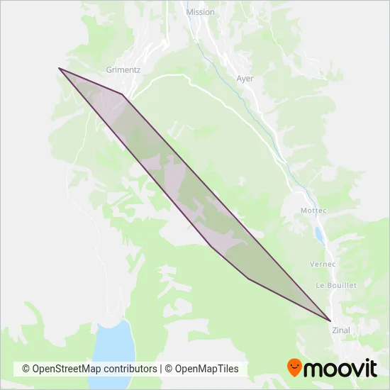 Remontées Mécaniques Grimentz-Zinal SA coverage area map