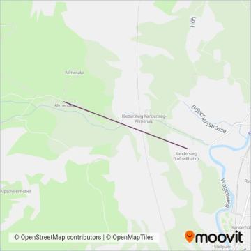 Luftseilbahn Kandersteg-Allmenalp coverage area map