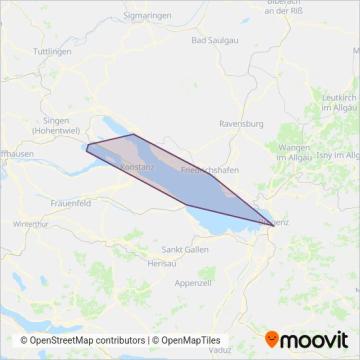 Bodensee-Schiffsbetriebe GmbH coverage area map