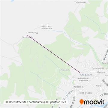 Tschentenbahnen AG coverage area map