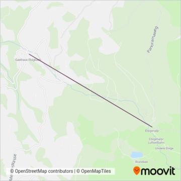 Elsigenalpbahnen AG Frutigen, Luftseilbahn und Skilifte coverage area map