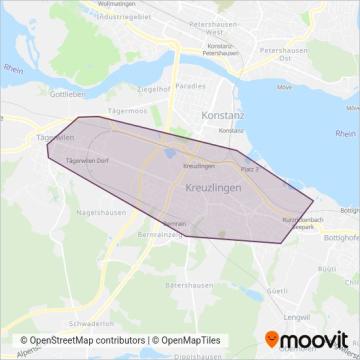 Verkehrsbetriebe Kreuzlingen coverage area map