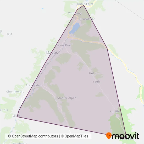 Verkehrsbetrieb der Landschaft Davos coverage area map