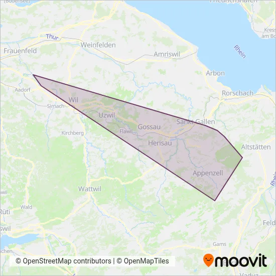 Automobildienst Appenzeller Bahnen Verbundsgebiet