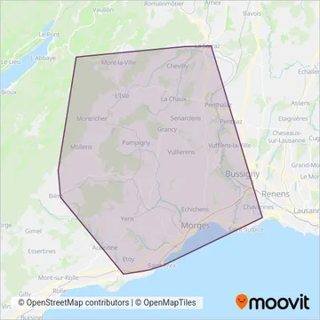 Carte de la zone de couverture de Automobiles MBC