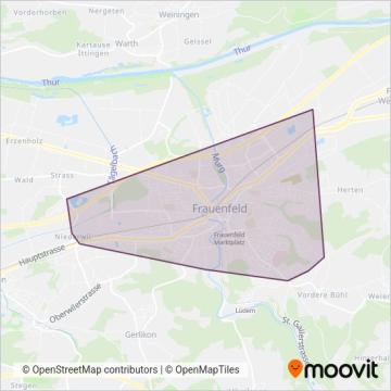 Stadtbus Frauenfeld coverage area map
