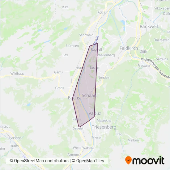 Verkehrsbetrieb LIECHTENSTEINmobil Verbundsgebiet