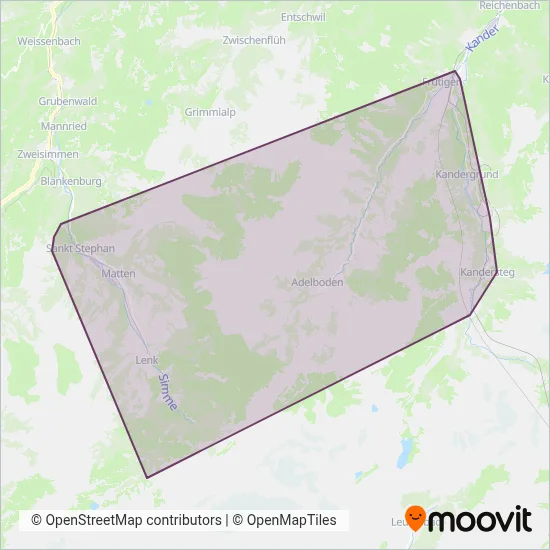 AFA Bus AG coverage area map