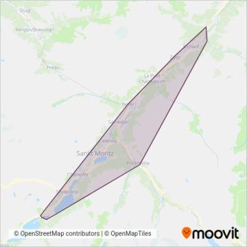 Bus und Service AG (Engadin) coverage area map