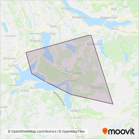 Auto AG Schwyz coverage area map