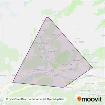 Auto Leuk-Leukerbad coverage area map