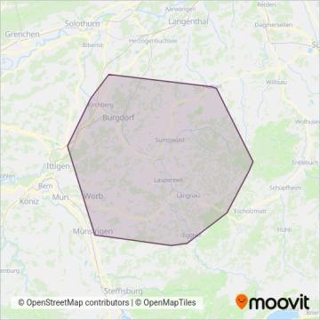 Busland AG coverage area map