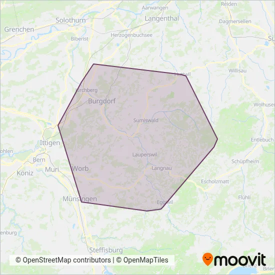 Busland AG coverage area map