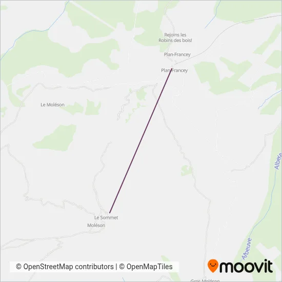 Centre Touristique Moléson (Cable Car) coverage area map