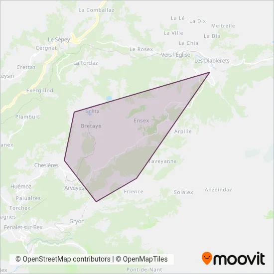 Télé-Villars-Gryon coverage area map