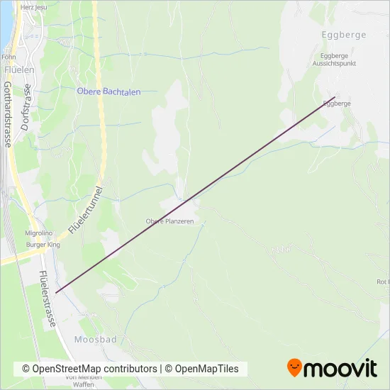 Luftseilbahn Flüelen-Eggbergen coverage area map