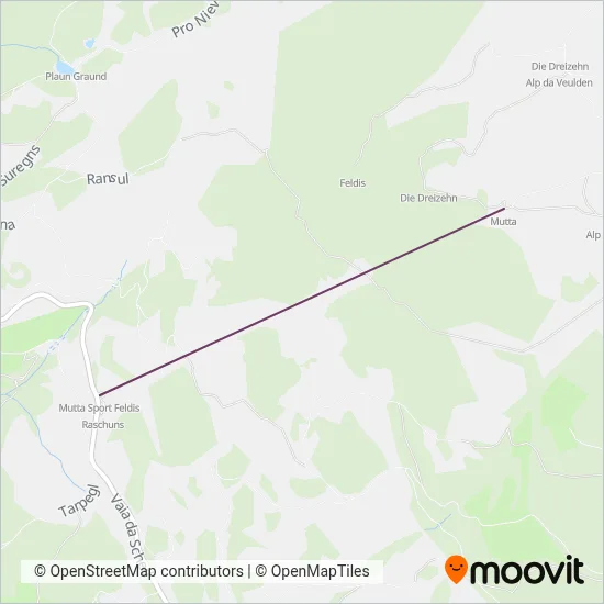 Sesselbahn Feldis-Mutta coverage area map