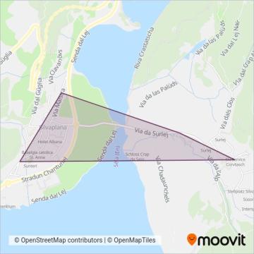 Ortsbus der Gemeinde Silvaplana / Gemeinde Silvaplana coverage area map