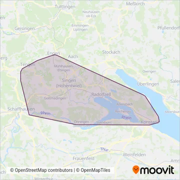 Carte de la zone de couverture de FPLAN VHB SBP