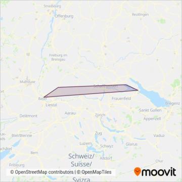 SBB GmbH (Rail) coverage area map