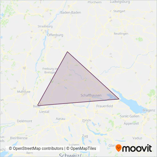 SBB GmbH (Rail) coverage area map
