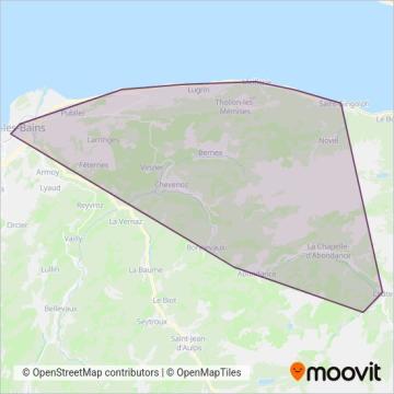 Evian coverage area map
