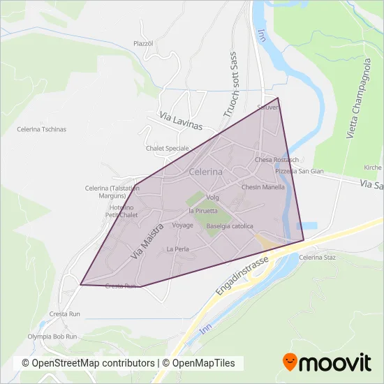 Gemeinde Celerina/Schlarigna coverage area map