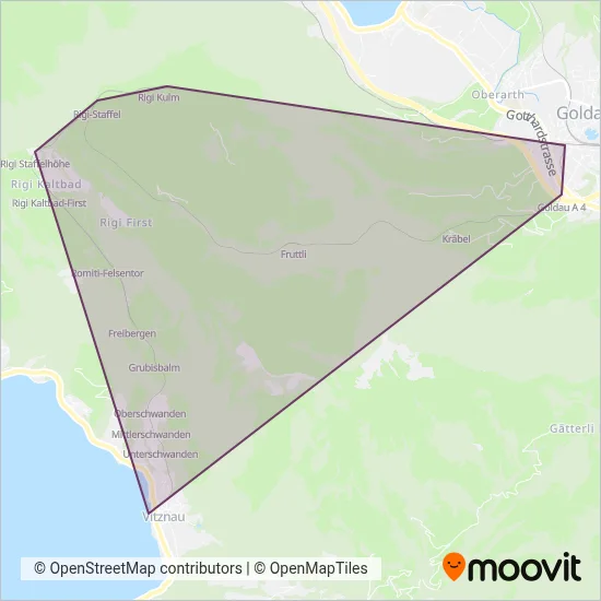 Rigi Bahnen AG coverage area map