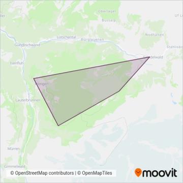 Wengernalpbahn coverage area map