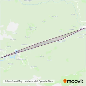 Carte de la zone de couverture de Ferrovie Autolinee Regionali Ticinesi Ersatzverkehr