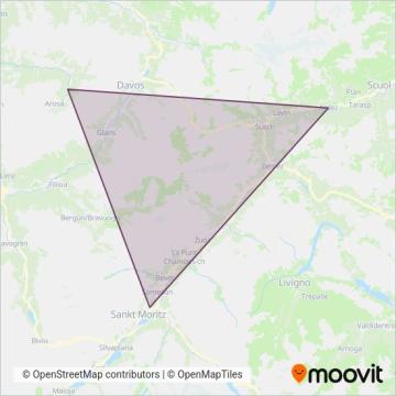 Autoverkehr RhB coverage area map