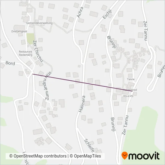 Stalden-Gspon Ersatzverkehr coverage area map