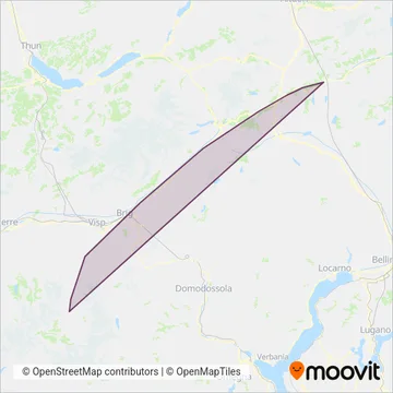 Matterhorn Gotthard Bahn Ersatzverkehr coverage area map