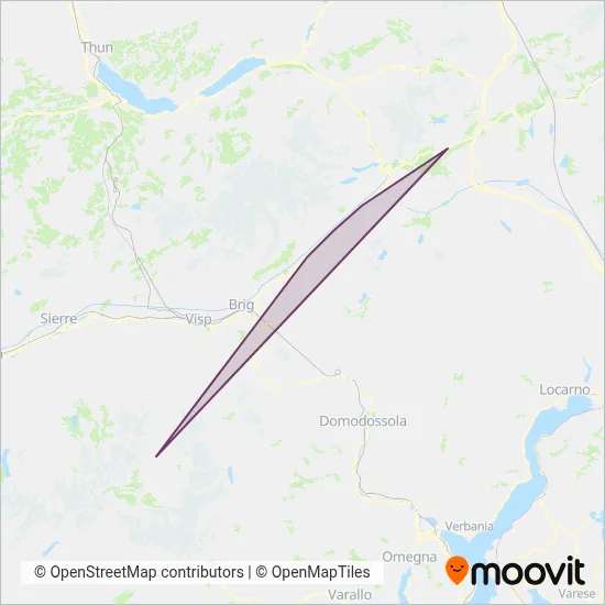 Matterhorn Gotthard Bahn Ersatzverkehr coverage area map