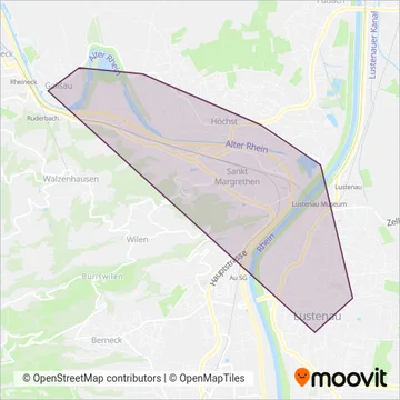 Verkehrsverbund Vorarlberg coverage area map
