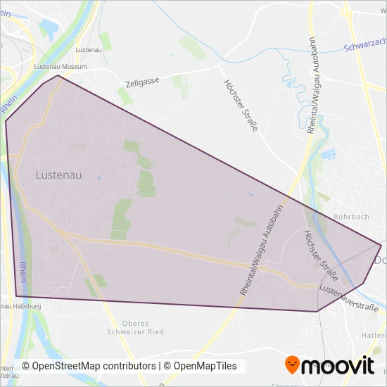 Verkehrsverbund Vorarlberg coverage area map
