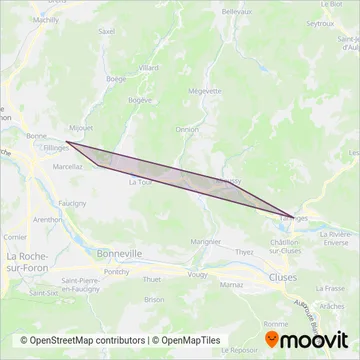 Jacquet Autocars coverage area map