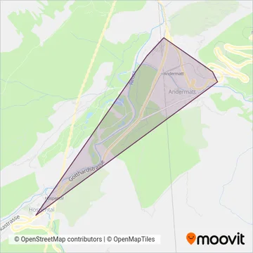 Ortsbus Andermatt coverage area map