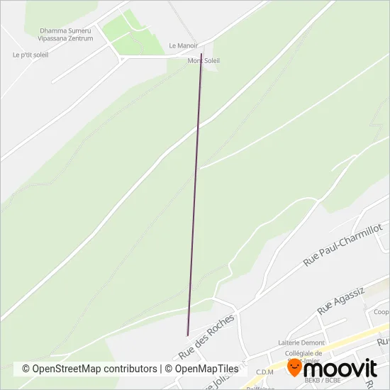 Funiculaire Saint-Imier-Mont-Soleil SA (Bus) coverage area map