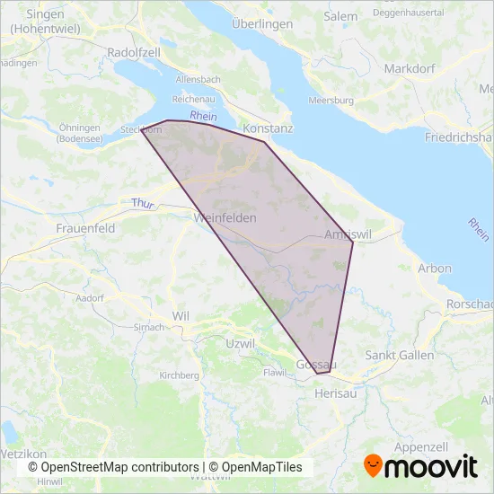 BUS Oberthurgau AG coverage area map