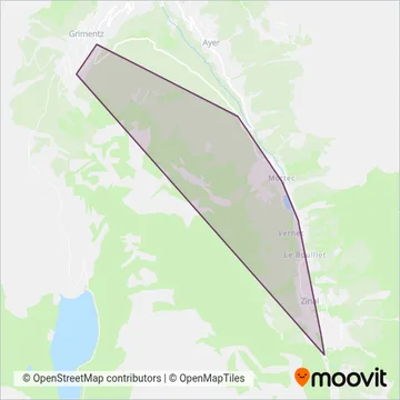 Commune d'Anniviers Vissoie coverage area map