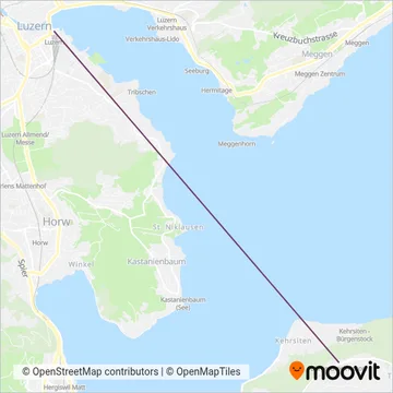 Bürgenstock Bahn Ersatzverkehr coverage area map
