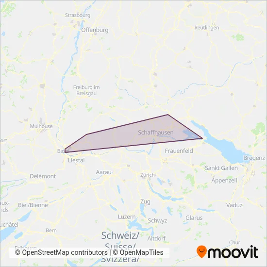 SBB GmbH (Bus) coverage area map