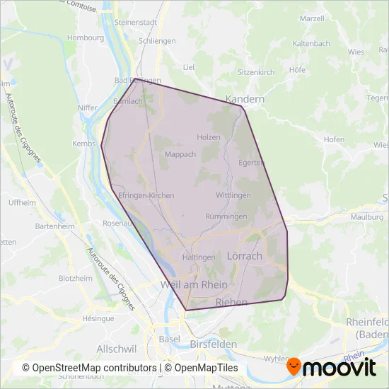 SWEG Südwestdeutsche Landesverkehrs-GmbH Verbundsgebiet