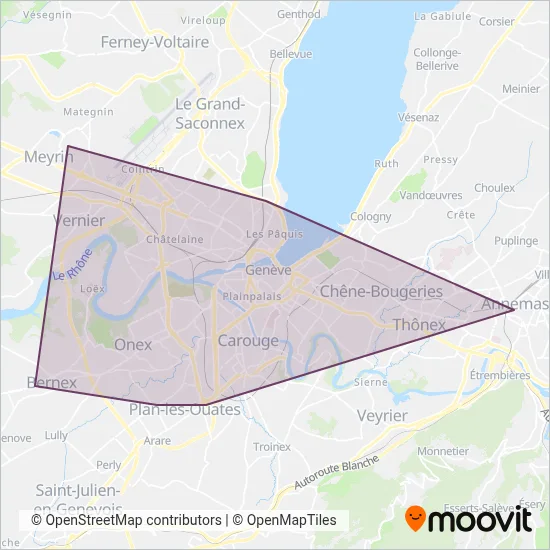SBB coverage area map