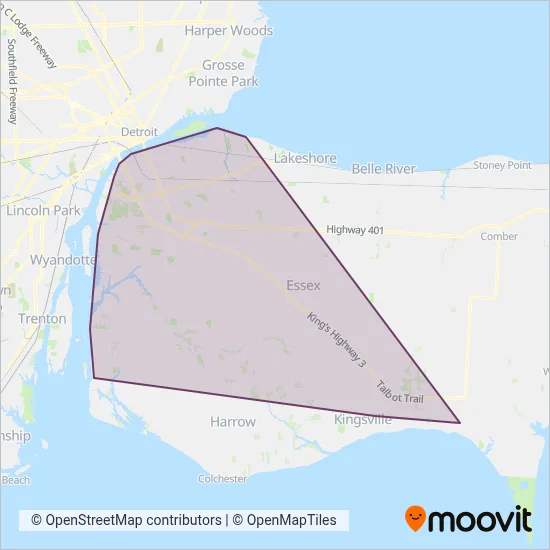 Transit Windsor coverage area map