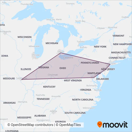 Greyhound-us coverage area map