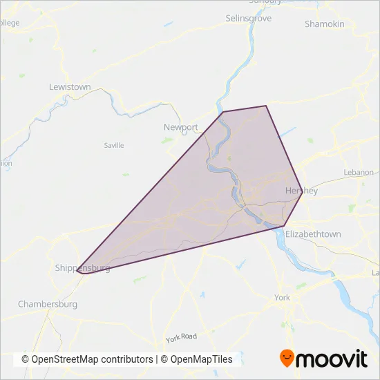 Capital Area Transit coverage area map