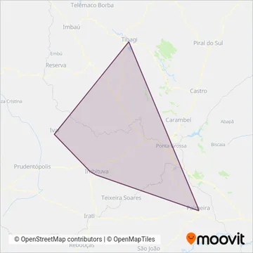 Expresso Princesa dos Campos coverage area map